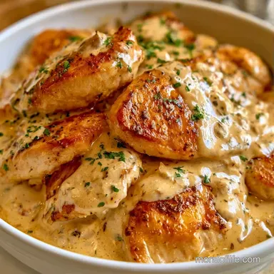 Creamy Slow-Cooked Tuscan Chicken Recipe Card