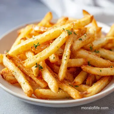 Air Fryer French Fries: Crispy Homemade Fries for 4 Servings Recipe Card