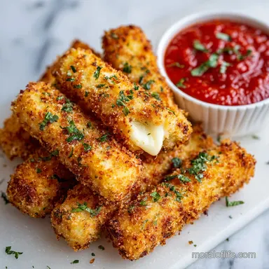 Crispy Mozzarella Sticks with Marinara Recipe for 12 Recipe Card