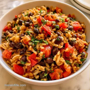 Slow-Cooked Black Beans and Rice Recipe Card