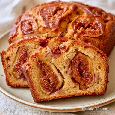 Dried Fig Loaf Cake for 10 Slices Recipe Card