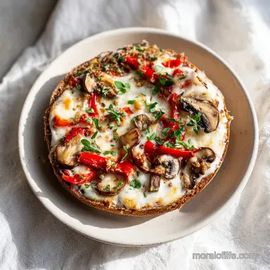 English Muffin Breakfast Pizza Recipe in 15 Minutes Recipe Card