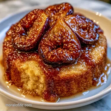 Fig Upside Down Cake with Honey Recipe Card