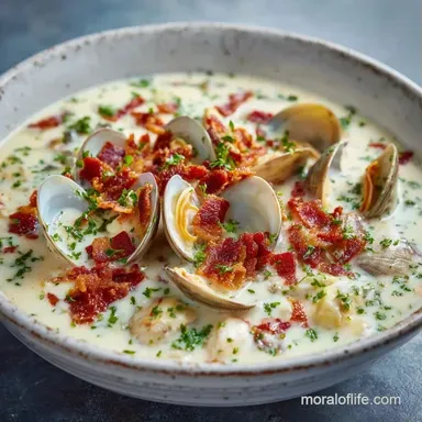 Fresh Clam Chowder Recipe for 6 Servings Recipe Card