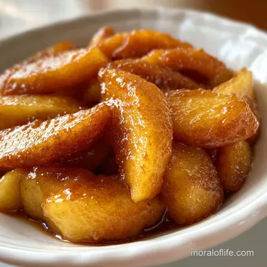Recipe for Fried Apples: Velvety Glazed Treat Recipe Card