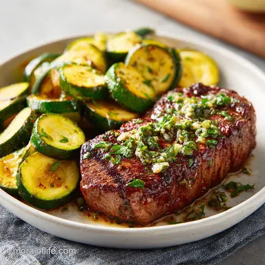 Garlic Butter Steak Zucchini Delight for 4