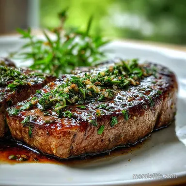 Steak Sauce Recipe with Garlic and Herbs: Pan-Seared Silky Recipe Card
