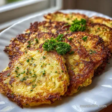 German Potato Pancakes for 4 Servings Recipe Card