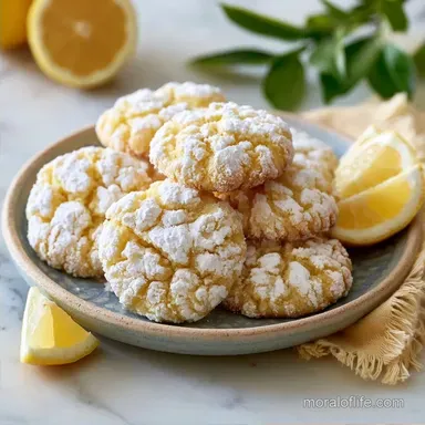 Gluten Free Lemon Crinkle Cookies: Chewy
