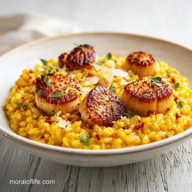 Scallops and Risotto Recipe for 4 Servings