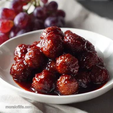 Grape Jelly Meatballs Slow-Cooked Tender