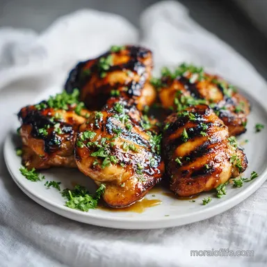 Grilled Hot Honey Chicken for 4 Servings Recipe Card