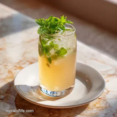 Guava White Tea Lemonade with Fresh Mint for 4 Servings Recipe Card