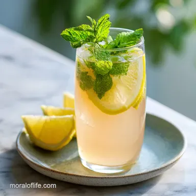 Guava White Tea Lemonade with Fresh Mint for 4 Servings