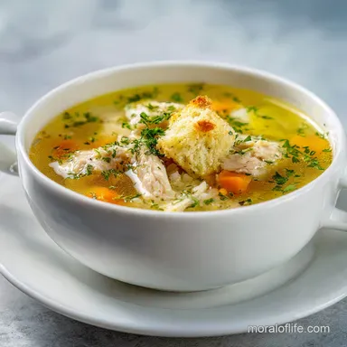 Chicken and Stars Soup in 40 Minutes Recipe Card