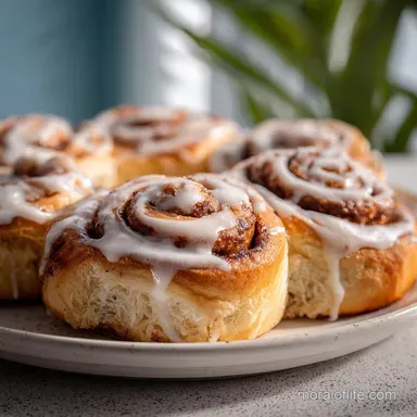Homemade Cinnamon Rolls for 12 Servings Recipe Card