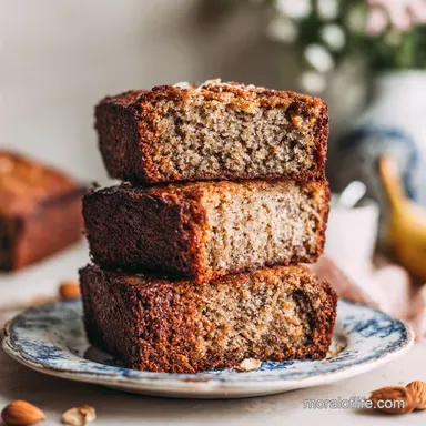 Almond Flour Banana Bread Recipe for 9 Slices Recipe Card