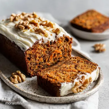 Carrot Bread with Cream Cheese Frosting: A Moist Loaf in 80 Minutes Recipe Card
