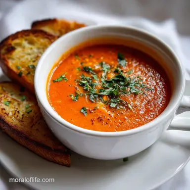 Panera Tomato Soup Ready in 30 Min Creamy Recipe Card