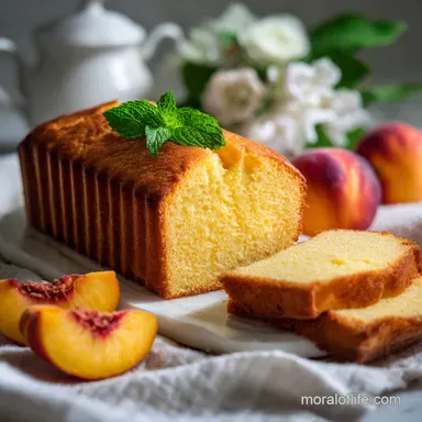 Peach Pound Cake Baked in 1 Hour 40 Minutes Recipe Card