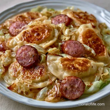 Pierogies and Kielbasa: Crispy Roasted Recipe Card