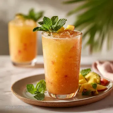 Pineapple Peach Agua Fresca in 15 Minutes
