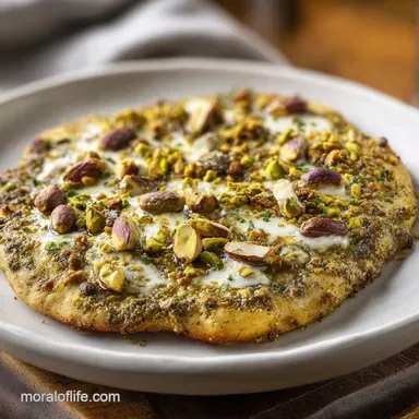 Pistachio Pesto Pizza with Burrata: Italian