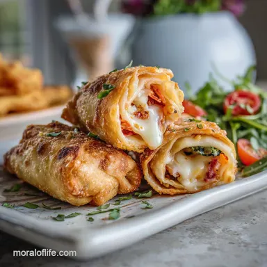 Pizza Egg Rolls: Crispy Baked for 30 Minutes