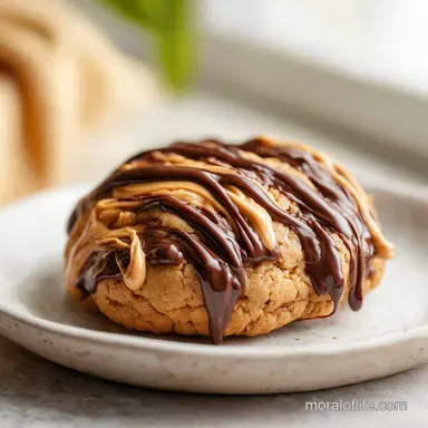 Puffy Peanut Butter Cookie with Chocolate Chips Recipe Card