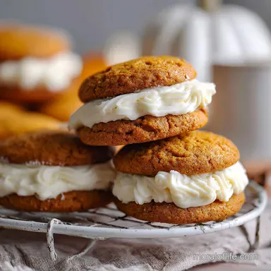 Pumpkin Cookies with Cream Cheese Frosting Ready in 30 Min Recipe Card