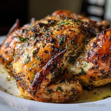 Roast Whole Chicken with Garlic and Herbs: Shatter Crisp Skin Recipe Card