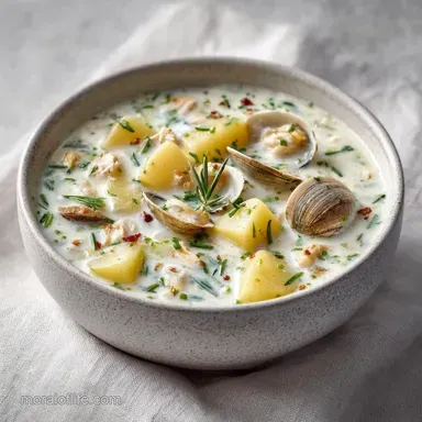 Clam Chowder with Canned Clams Recipe Card
