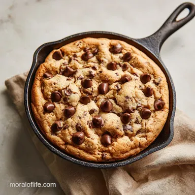 Skillet Chocolate Chip Cookie: Total 30 Min