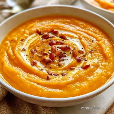 Slow Cooker Butternut Squash Soup for 6 Recipe Card