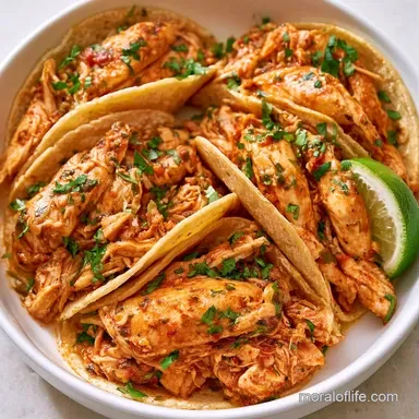 Slow Cooker Chicken Tacos with Salsa Recipe Card