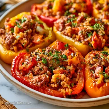 Stuffed Peppers with Ground Beef