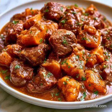 Slow Cooker Sweet Potato Beef Stew