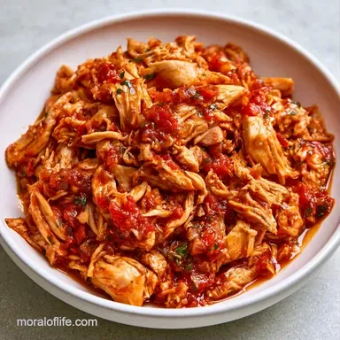 Slow Cooker Taco Chicken for 8 Servings Recipe Card