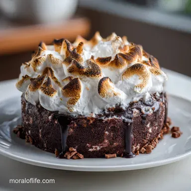 Smores Chocolate Cake with Toasted Meringue in 65 Minutes