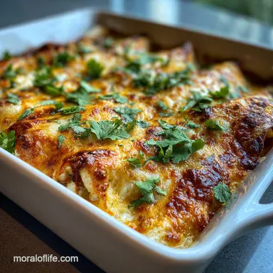 Sour Cream Chicken Enchiladas Baked Recipe Card