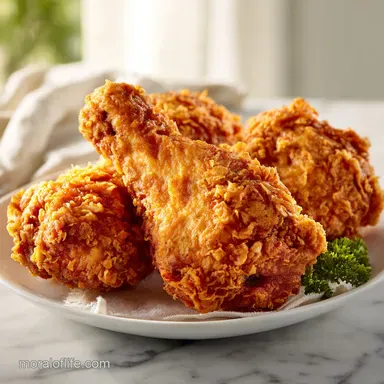 Fried Chicken with Buttermilk Marinade for 5 Servings Recipe Card