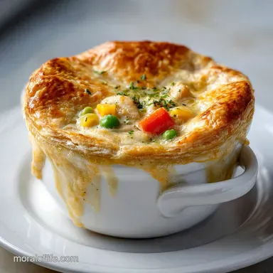 Paula Deen Chicken Pot Pie with Puff Pastry for 6 Servings