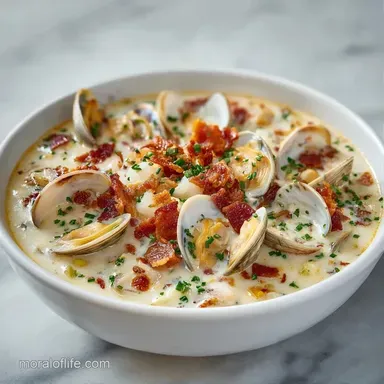 Steamed Clam Chowder for 8 Servings Recipe Card