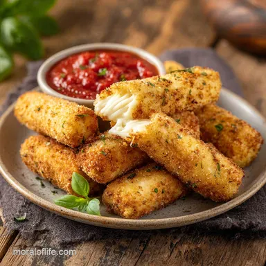 Mozzarella Sticks with String Cheese in 21 Min Recipe Card