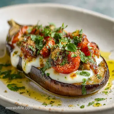 Stuffed Eggplant Recipe: Jammy Eggplant & Crispy Panko Recipe Card