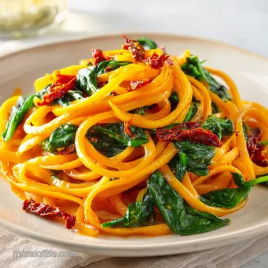 Sun Dried Tomato Linguine in 30 Minutes Recipe Card
