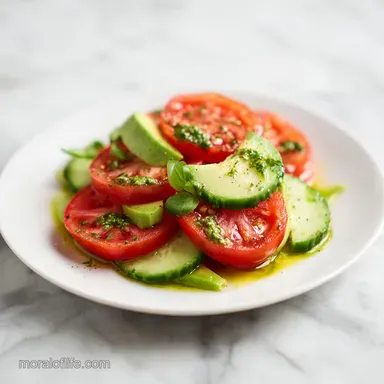 Tomato Cucumber Avocado Salad: 15 Min