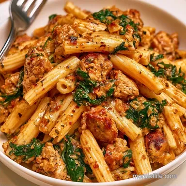 Turkey Sausage Spinach Pasta: One-Pot
