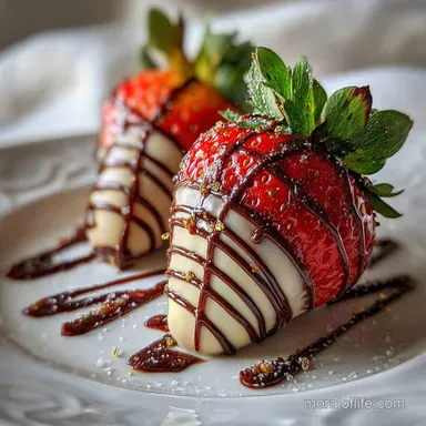 Valentines Strawberry Idea with Chocolate Drizzle: Make-Ahead Recipe Card