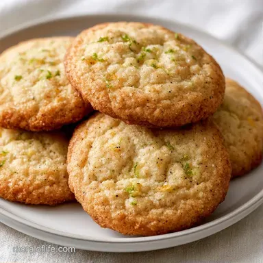 Chewy Vanilla Bean Lemon Sugar Cookies Recipe Card